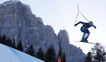 Sciatore in Val Gardena Sciatore in Val Gardena